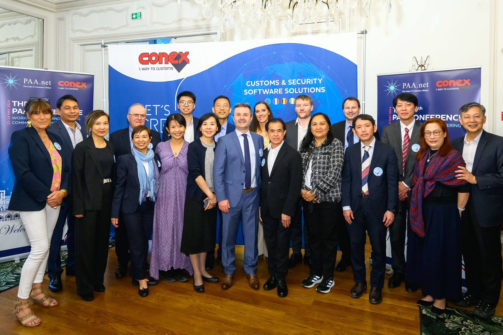 Conex, membre officiel de la Pan Asian E-Commerce Alliance (PAA), est l’hôte d’accueil de la délégation. Du 13 au 15 mai 2024 ce sont 3 jours de rencontres et de travail pour ces acteurs incontournables du commerce entre l’UE et l’Asie, le Moyen-Orient, l’Afrique et l’Océanie. A l’ordre du jour, l’intégration de la déclaration Import Control System 2 (ICS2) dans les formalités d’export vers l’UE et d’autres projets collaboratifs autour des échanges de données.