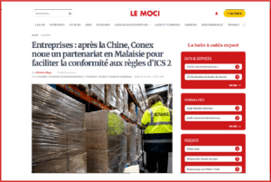 La mise en place de la nouvelle procédure numérique de contrôle des importations aux frontières de l’Union européenne, ICS 2, pousse l’éditeur de logiciels douaniers Conex à multiplier les partenariats en Asie. Après la Chine, la Malaisie.
