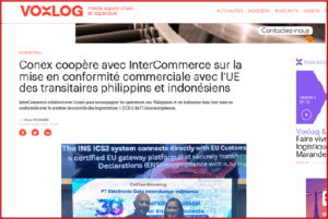Conex coopère avec InterCommerce sur la mise en conformité commerciale avec l'UE des transitaires philippins et indonésiens