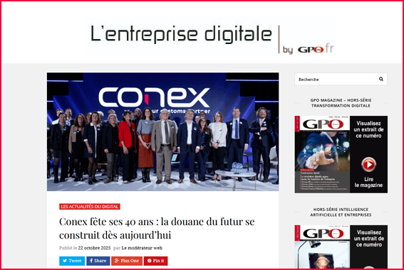 Conex fête ses 40 ans : la douane du futur se construit dès aujourd’hui